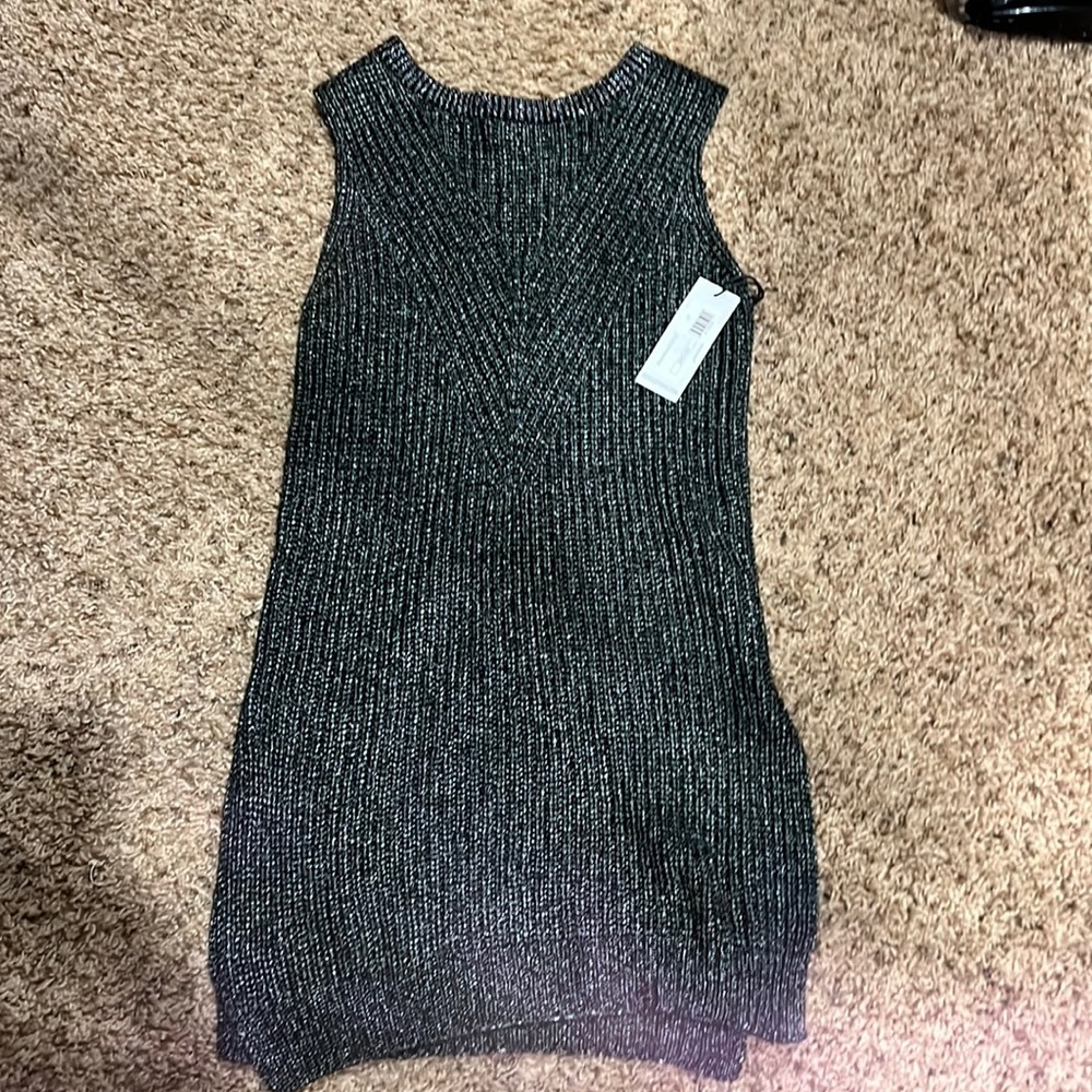 DEX metallic long tank/sweater tunic SMALL NWT